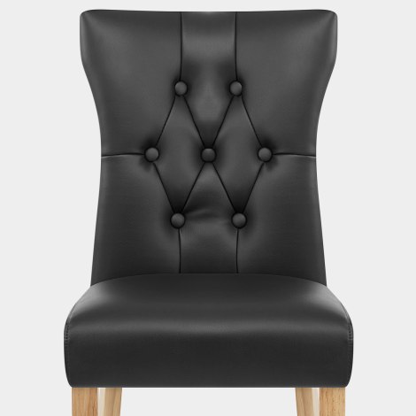 Bradbury Oak Dining Chair Black Seat Image