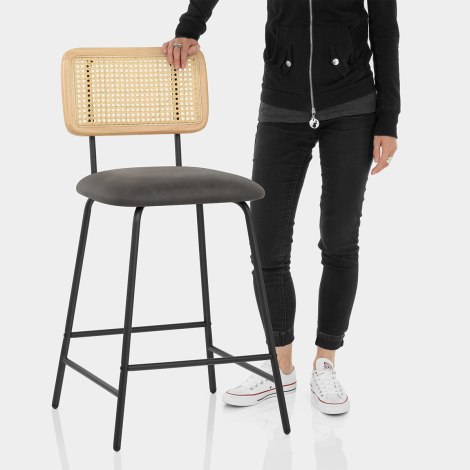 Cassis Bar Stool Charcoal Features Image