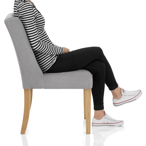 Chatsworth Oak Dining Chair Grey Frame Image