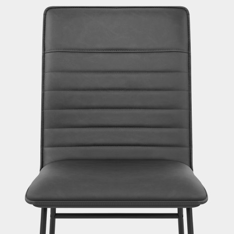 Chevelle Dining Chair Charcoal Leather Seat Image
