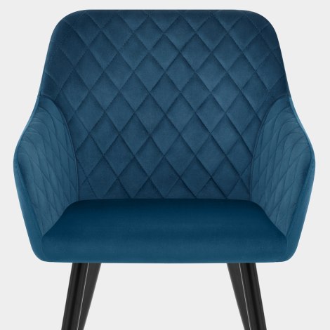 Chevy Armchair Blue Velvet Seat Image