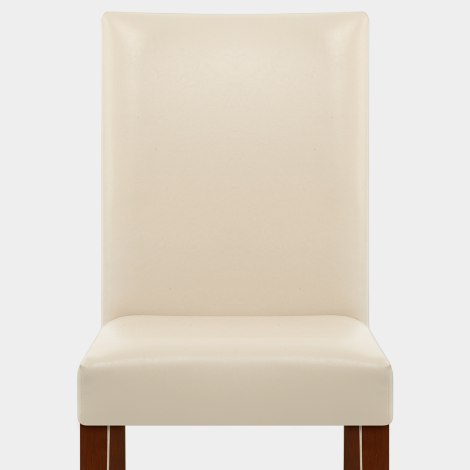 Chicago Walnut Dining Chair Cream Seat Image