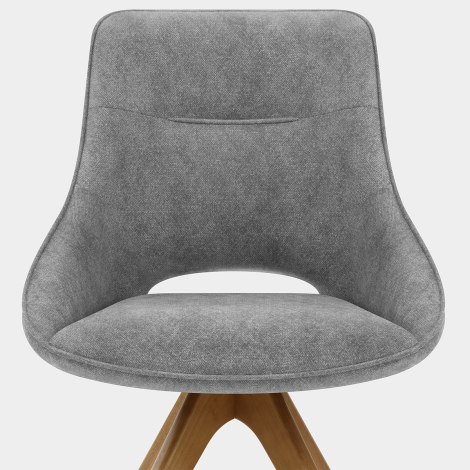 Cloud Wooden Dining Chair Charcoal Fabric Seat Image