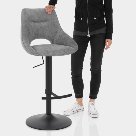 Cloud Bar Stool Charcoal Fabric Features Image