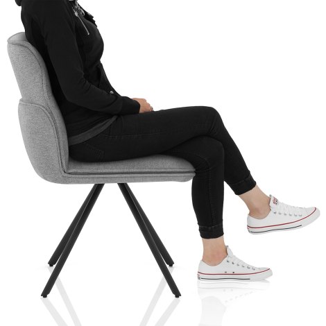 Cody Dining Chair Light Grey Fabric Frame Image
