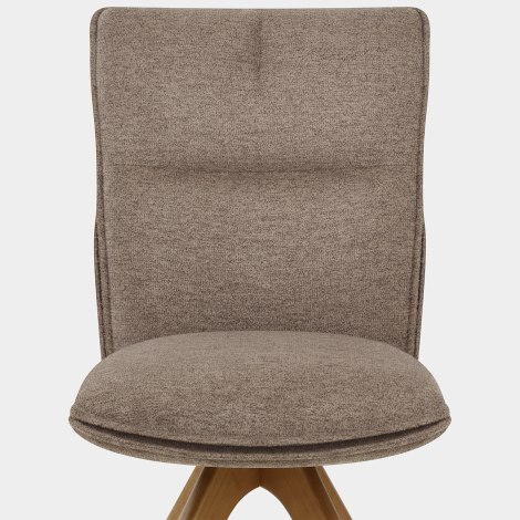 Cody Wooden Dining Chair Brown Fabric Seat Image