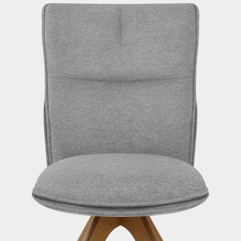 Cody Wooden Dining Chair Light Grey Fabric Seat Image