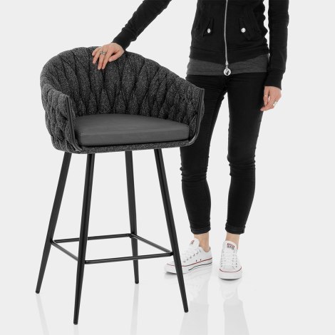Cosy Bar Stool Charcoal Features Image