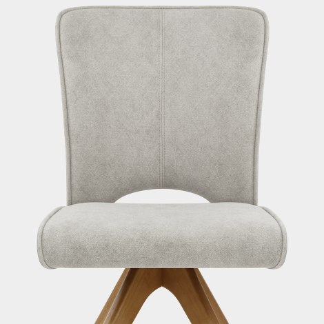 Dexter Wooden Dining Chair Light Grey Fabric Seat Image
