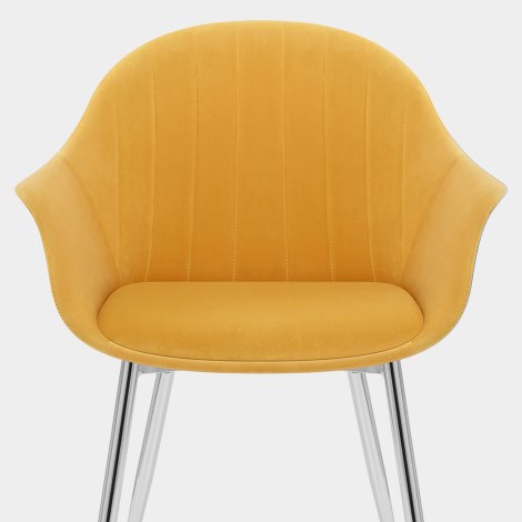 Flare Dining Chair Mustard Velvet Seat Image