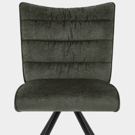 Forte Dining Chair Green Fabric Seat Image