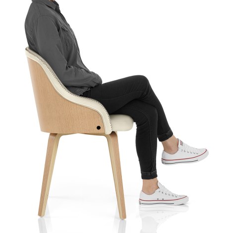 Fusion Oak Chair Cream Frame Image
