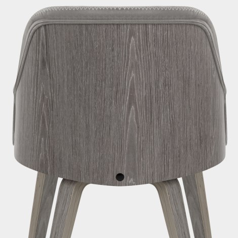 Fusion Wooden Chair Grey Velvet Seat Image