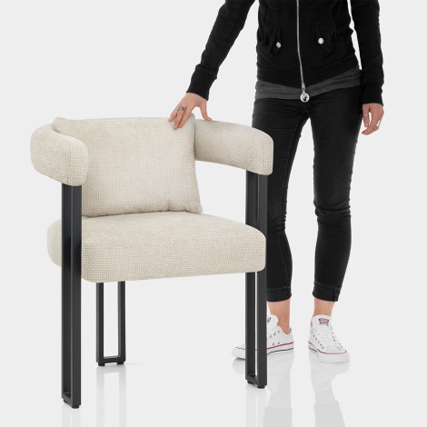 Gigi Chair & Cushion Cream Fabric Features Image