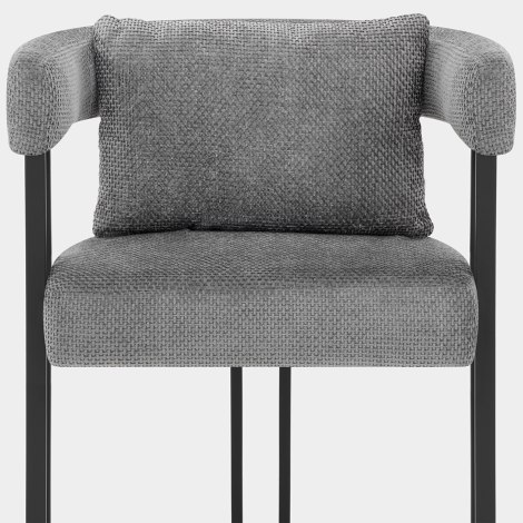 Gigi Chair & Cushion Grey Fabric Seat Image