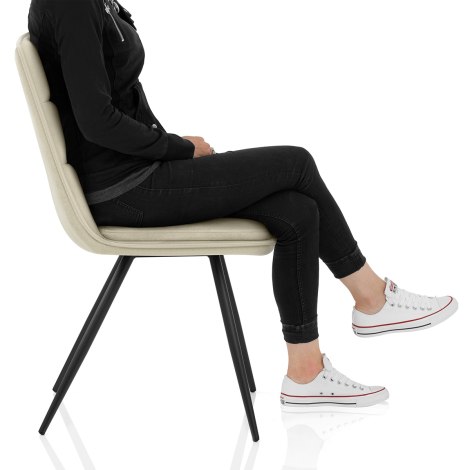 Gio Dining Chair Cream Velvet Frame Image