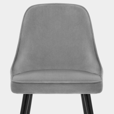 Glam Dining Chair Grey Velvet Seat Image