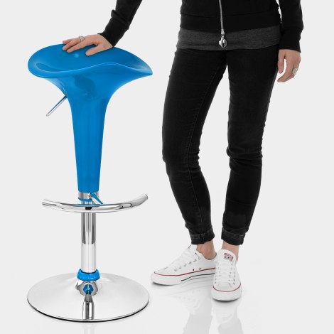 Gloss Coco Bar Stool Blue Features Image