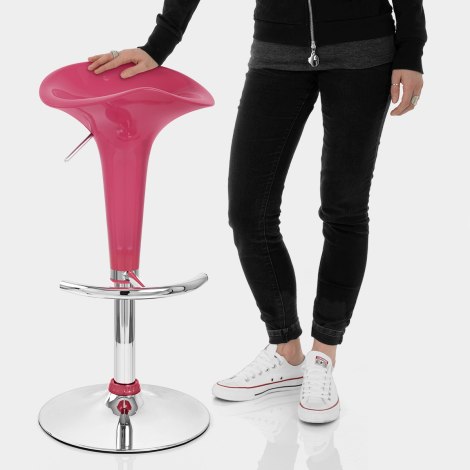 Gloss Coco Bar Stool Pink Features Image