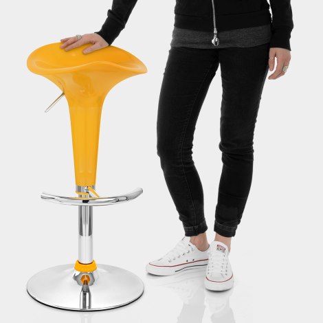 Gloss Coco Bar Stool Yellow Features Image