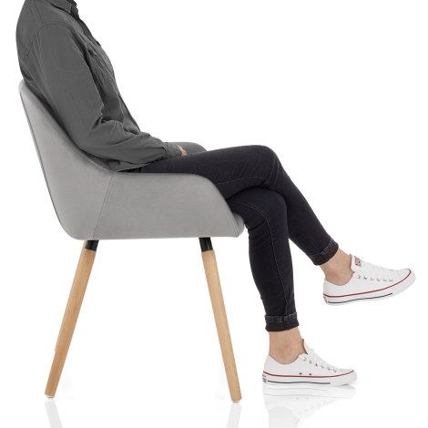 Harris Dining Chair Grey Velvet Frame Image