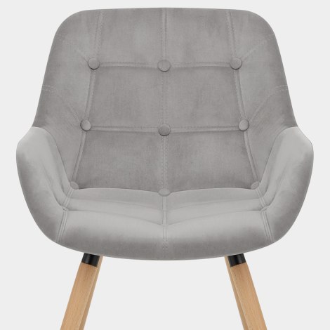 Harris Dining Chair Grey Velvet Seat Image