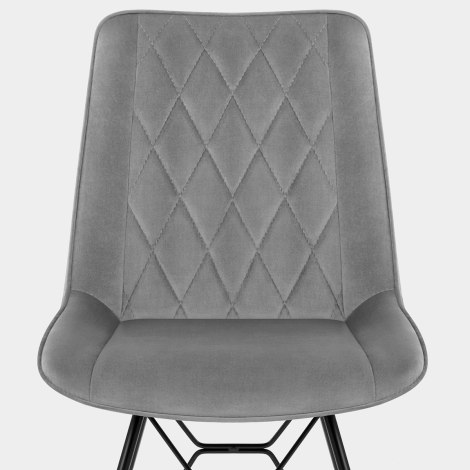 Indi Dining Chair Grey Velvet Seat Image
