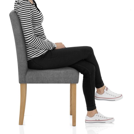 Jackson Dining Chair Grey Fabric Frame Image