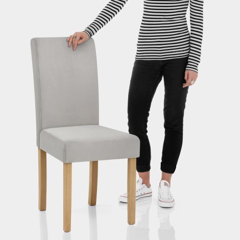 Jackson Dining Chair Grey Velvet Features Image