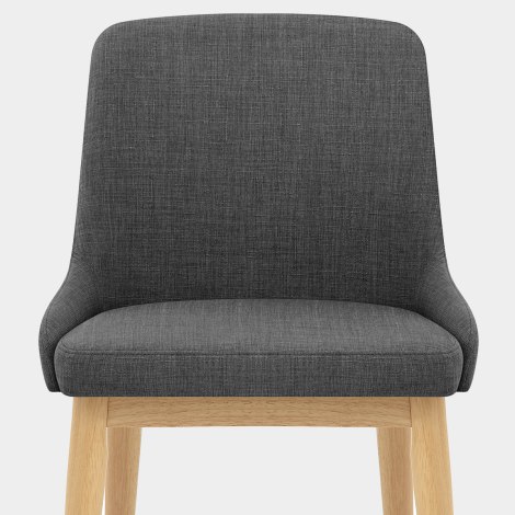 Jersey Dining Chair Oak & Charcoal Seat Image