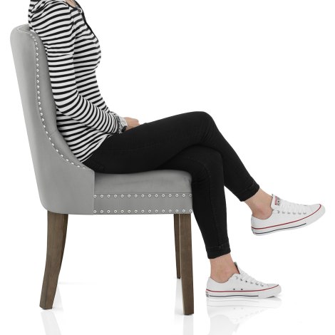 Kensington Dining Chair Grey Velvet Frame Image