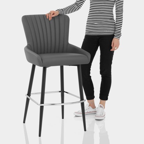 Lucia Bar Stool Grey Features Image