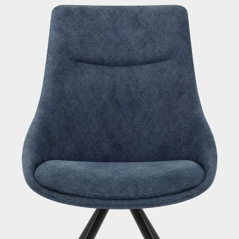 Lure Dining Chair Blue Fabric Seat Image