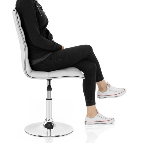 Macy Stool Chair White Frame Image