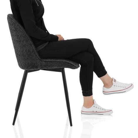 Mia Dining Chair Black Fabric Frame Image