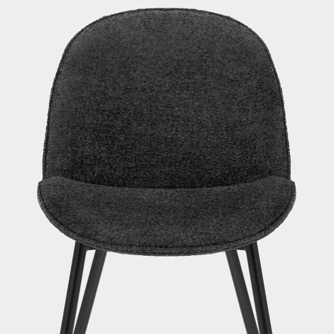 Mia Dining Chair Black Fabric Seat Image