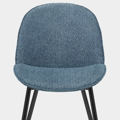Mia Dining Chair Blue Fabric Seat Image