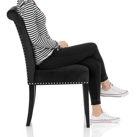 Moreton Dining Chair Black Velvet Frame Image