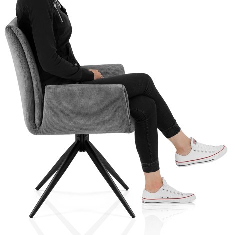 Neve Arm Chair Grey Fabric Frame Image