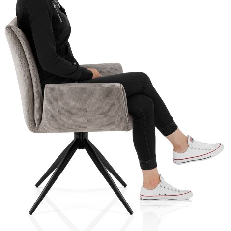 Neve Arm Chair Tweed Fabric Frame Image