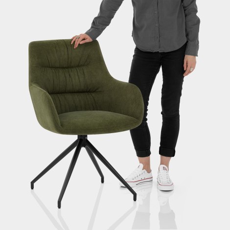 Nico Chair Green Velvet Features Image
