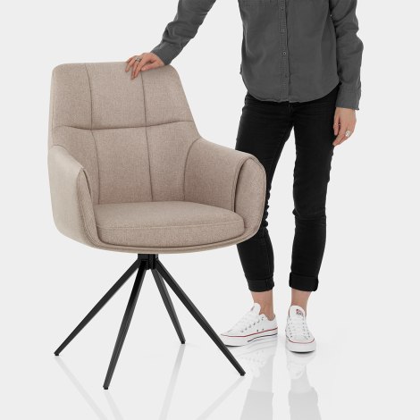 Nina Chair Tweed Fabric Features Image