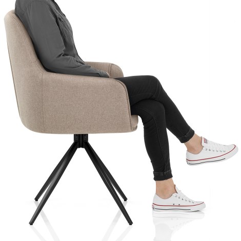 Nina Chair Tweed Fabric Frame Image