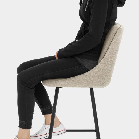 Nova Bar Stool Tweed Fabric Seat Image