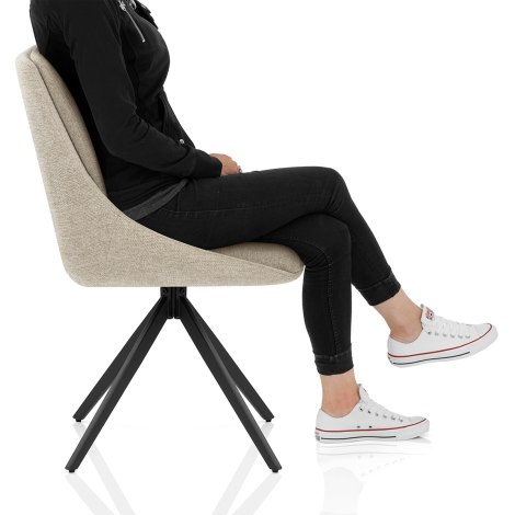 Nova Dining Chair Tweed Fabric Frame Image