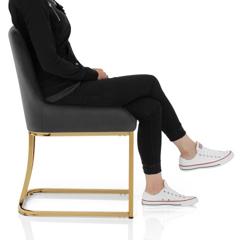 Paget Chair Black Velvet Frame Image