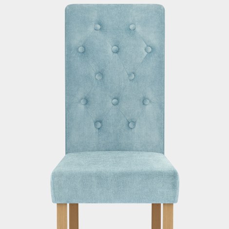 Portland Dining Chair Blue Fabric Seat Image