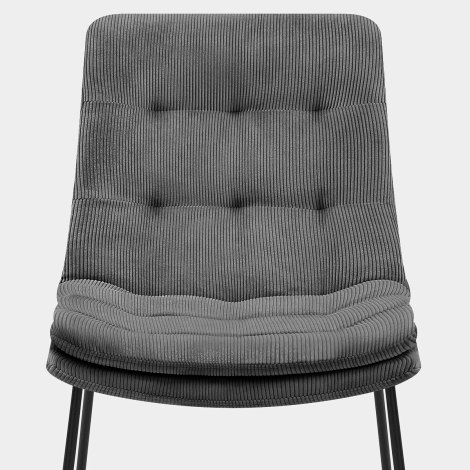 Riva Dining Chair Dark Grey Fabric Seat Image