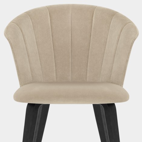 Scroll Dining Chair Mink Velvet Seat Image