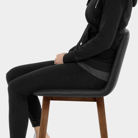 Spritz Wooden Stool Black Seat Image